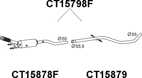 Veneporte CT15798F - Filtre à particules / à suie, échappement droxauto.com
