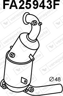 Veneporte FA25943F - Filtre à particules / à suie, échappement droxauto.com
