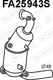 Veneporte FA25943S - Filtre à particules / à suie, échappement droxauto.com