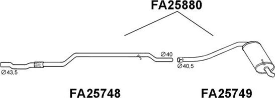 Veneporte FA25880 - Silencieux arrière droxauto.com