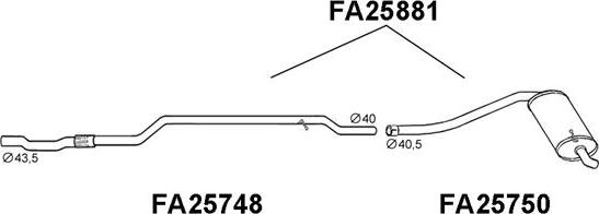 Veneporte FA25881 - Silencieux arrière droxauto.com