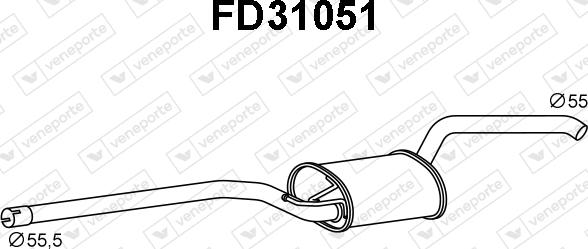 Veneporte FD31051 - Silencieux arrière droxauto.com