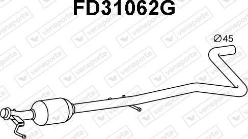 Veneporte FD31062G - Filtre à particules / à suie, échappement droxauto.com