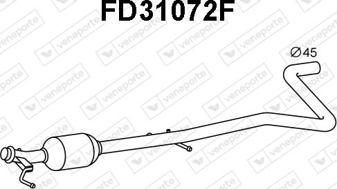Veneporte FD31072F - Filtre à particules / à suie, échappement droxauto.com