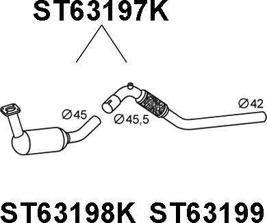 Veneporte ST63197K - Catalyseur droxauto.com