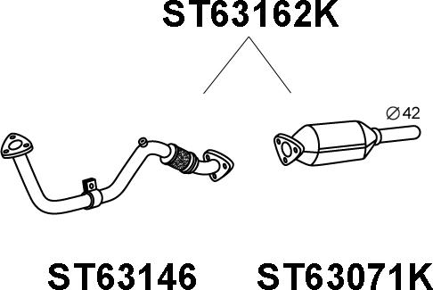 Veneporte ST63162K - Catalyseur droxauto.com