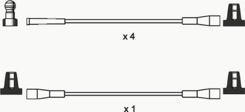 WAI ISL014 - Kit de câbles d'allumage droxauto.com