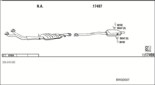 Walker BW32007 - Échappement droxauto.com