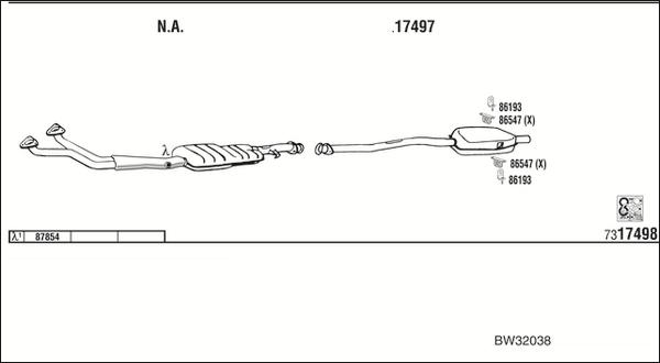 Walker BW32038 - Échappement droxauto.com