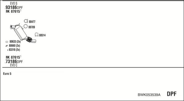 Walker BWK053539A - Échappement droxauto.com