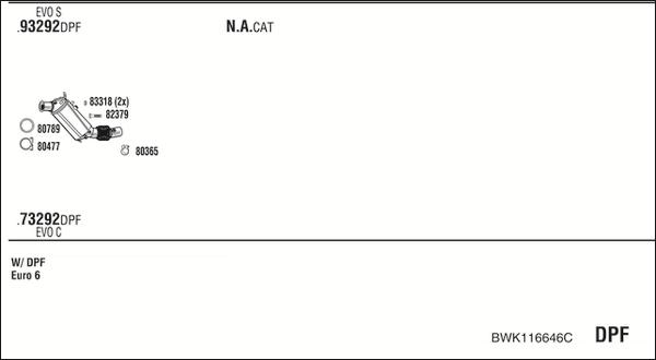 Walker BWK116646C - Échappement droxauto.com
