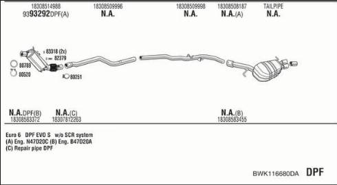 Walker BWK116680DA - Échappement droxauto.com
