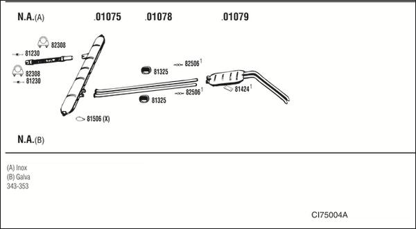 Walker CI75004A - Échappement droxauto.com