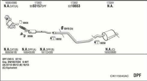 Walker CIK115040AC - Échappement droxauto.com