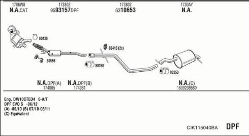 Walker CIK115040BA - Échappement droxauto.com