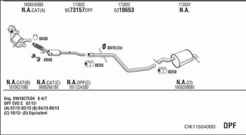 Walker CIK115040BD - Échappement droxauto.com