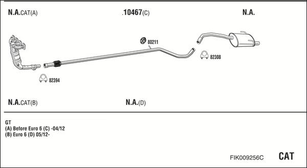 Walker FIK009256C - Échappement droxauto.com