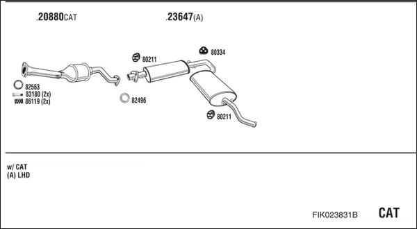 Walker FIK023831B - Échappement droxauto.com