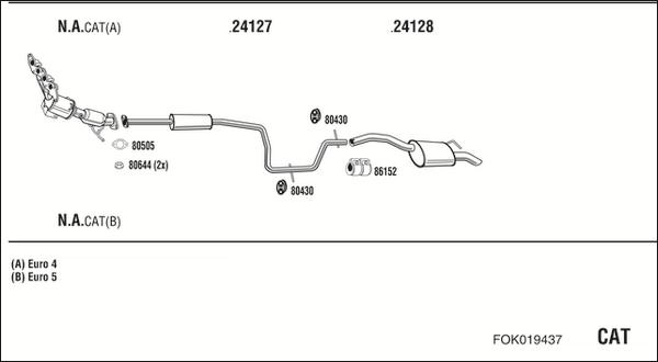 Walker FOK019437 - Échappement droxauto.com