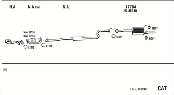 Walker HO61083B - Échappement droxauto.com