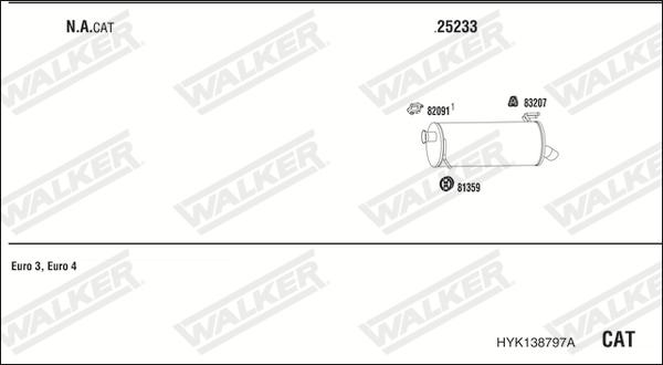 Walker HYK138797A - Échappement droxauto.com