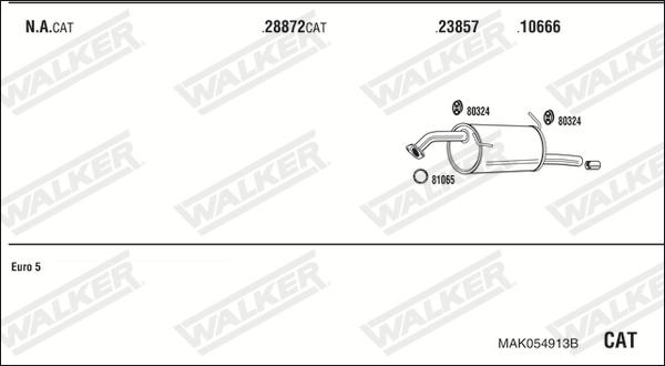 Walker MAK054913B - Échappement droxauto.com