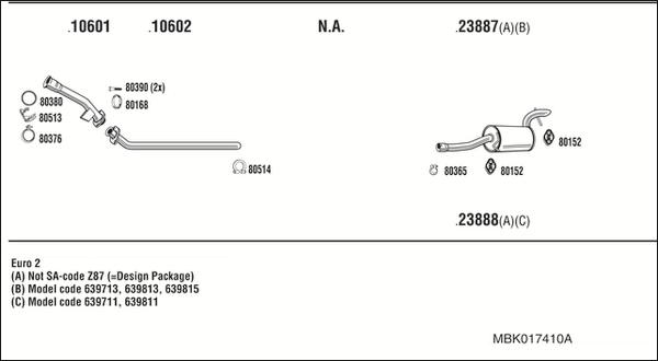 Walker MBK017410A - Échappement droxauto.com