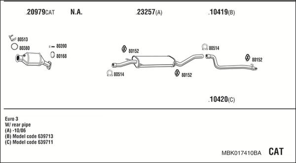 Walker MBK017410BA - Échappement droxauto.com