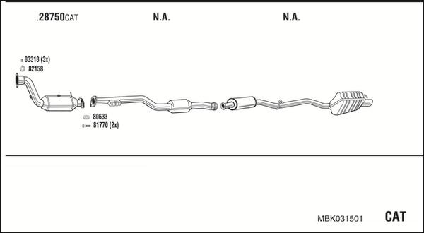 Walker MBK031501 - Échappement droxauto.com