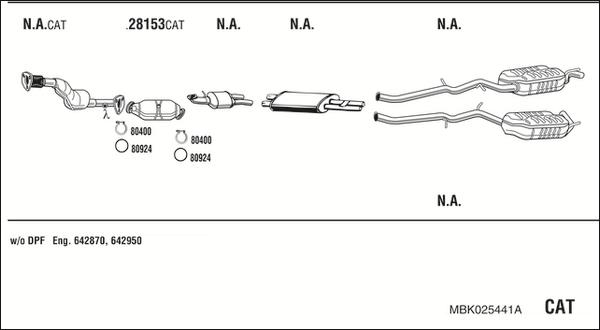 Walker MBK025441A - Échappement droxauto.com