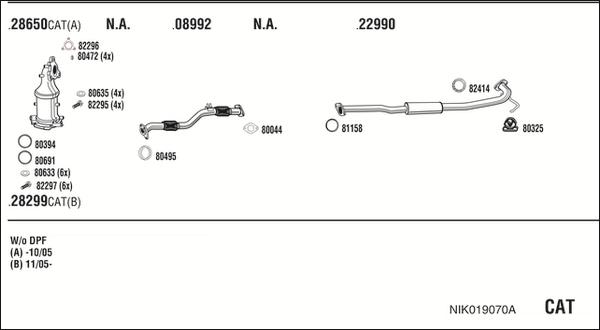 Walker NIK019070A - Échappement droxauto.com