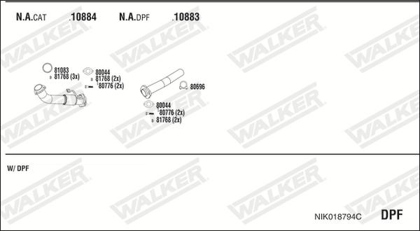 Walker NIK018794C - Échappement droxauto.com