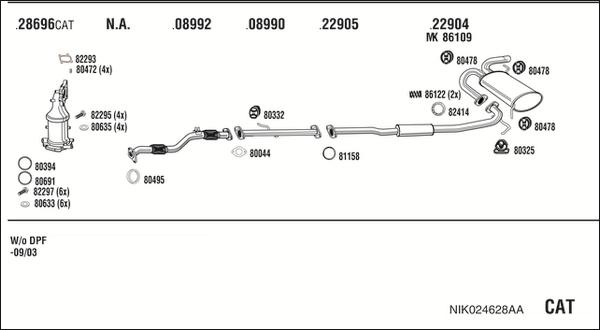 Walker NIK024628AA - Échappement droxauto.com