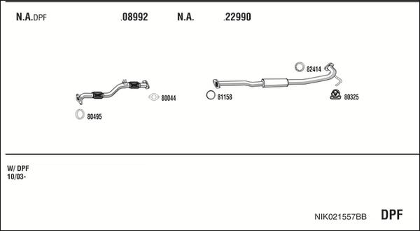 Walker NIK021557BB - Échappement droxauto.com