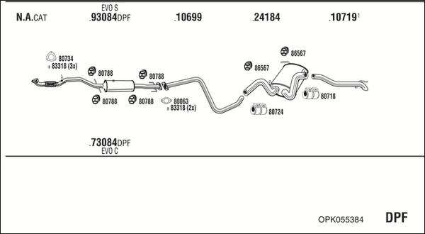 Walker OPK055384 - Échappement droxauto.com