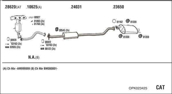 Walker OPK023425 - Échappement droxauto.com