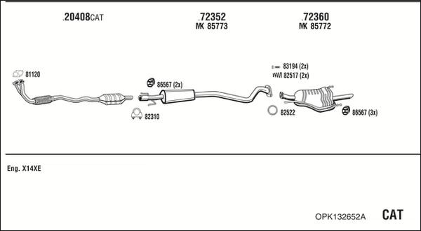 Walker OPK132652A - Échappement droxauto.com