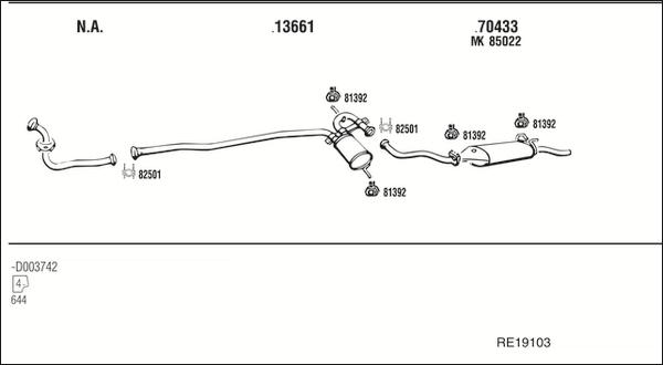 Walker RE19103 - Échappement droxauto.com