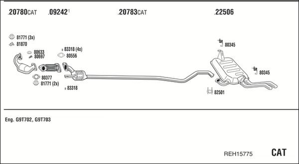 Walker REH15775 - Échappement droxauto.com