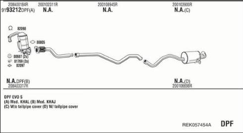 Walker REK057454A - Échappement droxauto.com