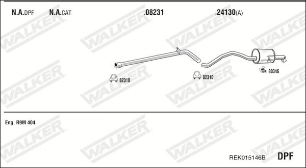 Walker REK015146B - Échappement droxauto.com