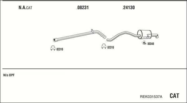 Walker REK031537A - Échappement droxauto.com