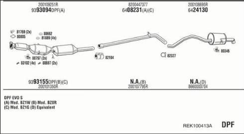 Walker REK100413A - Échappement droxauto.com