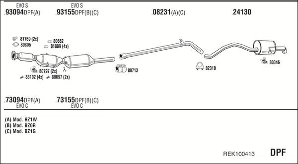 Walker REK100413 - Échappement droxauto.com