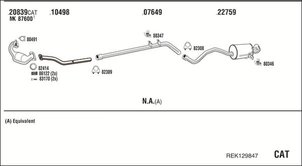 Walker REK129847 - Échappement droxauto.com