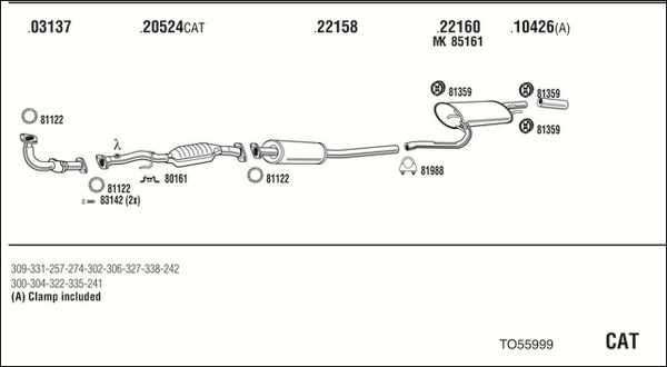 Walker TO55999 - Échappement droxauto.com