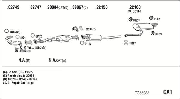 Walker TO55983 - Échappement droxauto.com