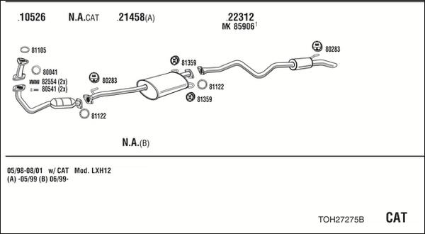 Walker TOH27275B - Échappement droxauto.com