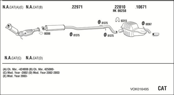 Walker VOK016495 - Échappement droxauto.com