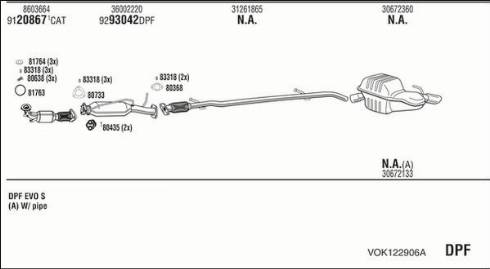 Walker VOK122906A - Échappement droxauto.com
